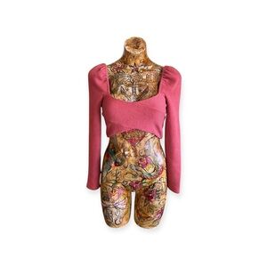 SAYLOR crop top long sleeve small  top only